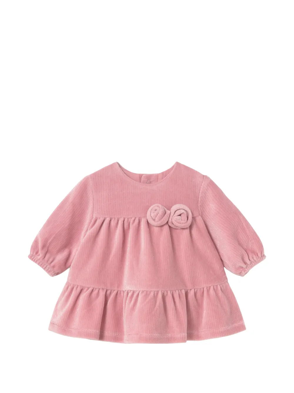 Mayoral rosette-detail tiered dress - Pink
