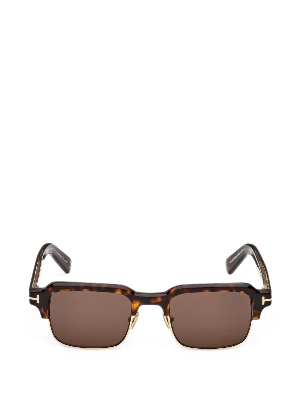 TOM FORD Eyewear 아이콘 스퀘어 프레임 선글라스 | 브라운 | Image 1