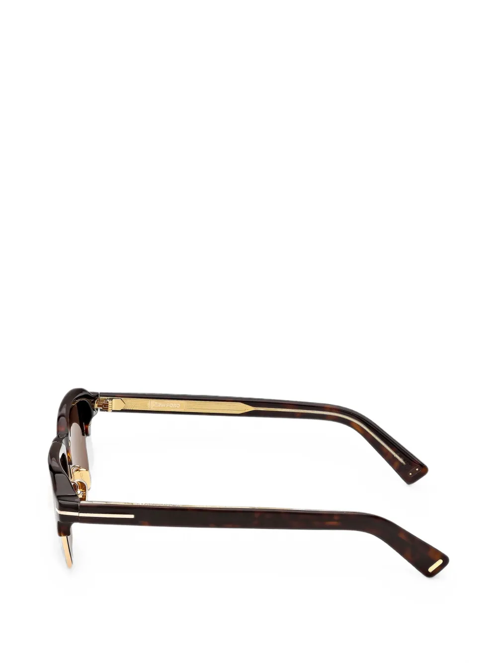 TOM FORD Eyewear Zonnebril met vierkant montuur Bruin