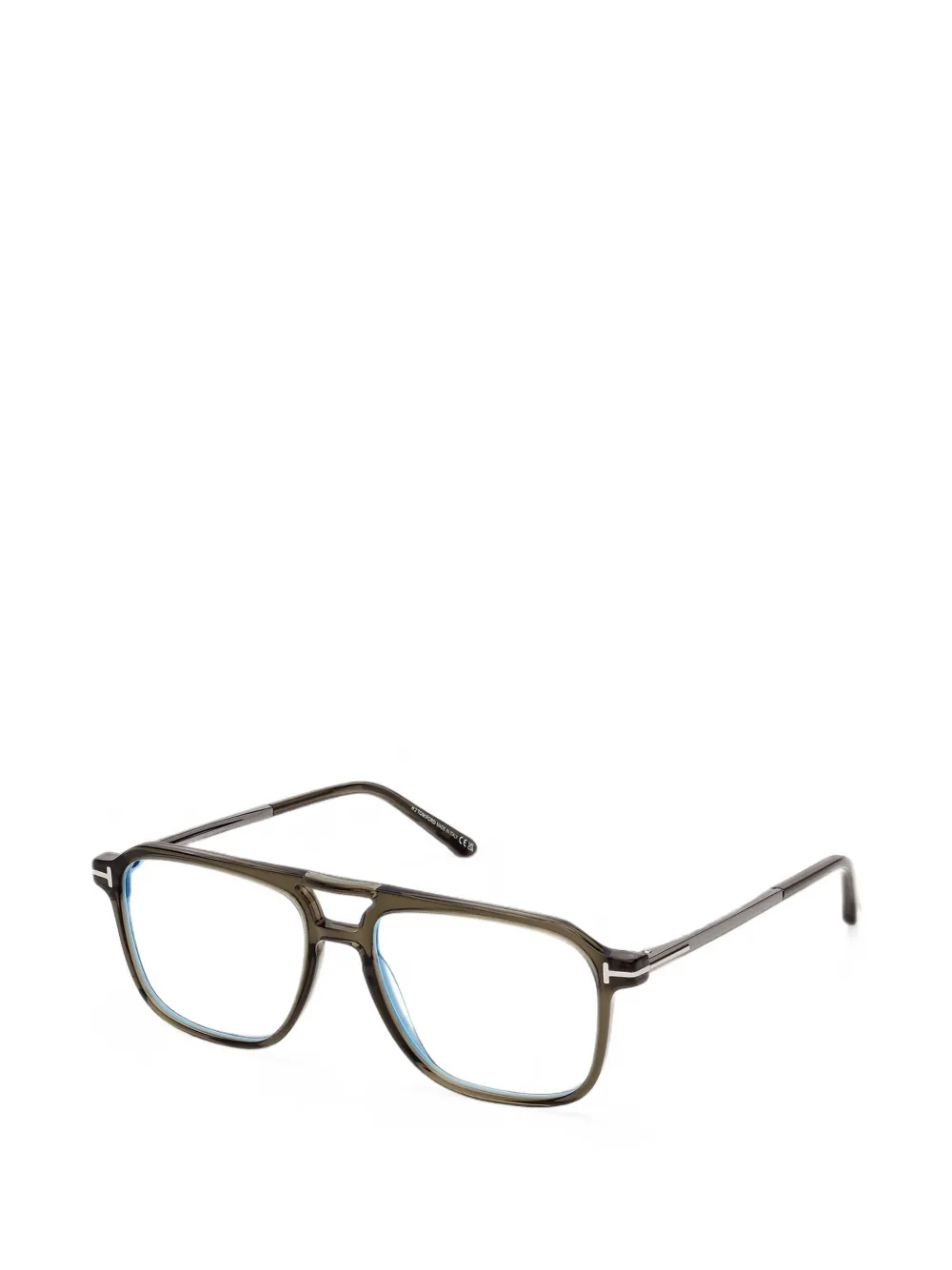 TOM FORD Eyewear pilot-frame glasses Groen