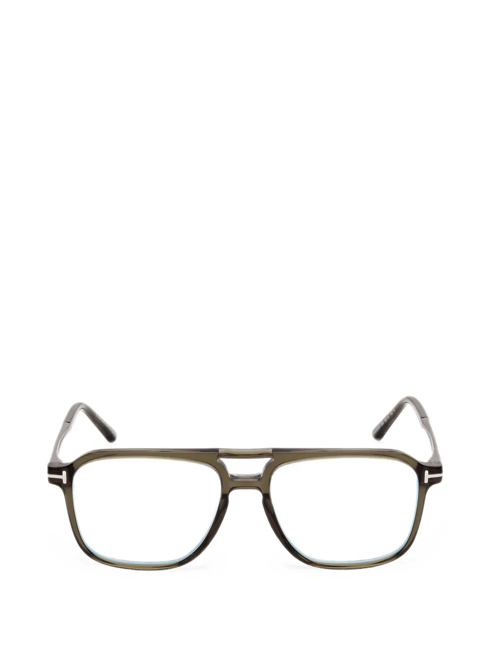TOM FORD Eyewear pilot-frame glasses Groen