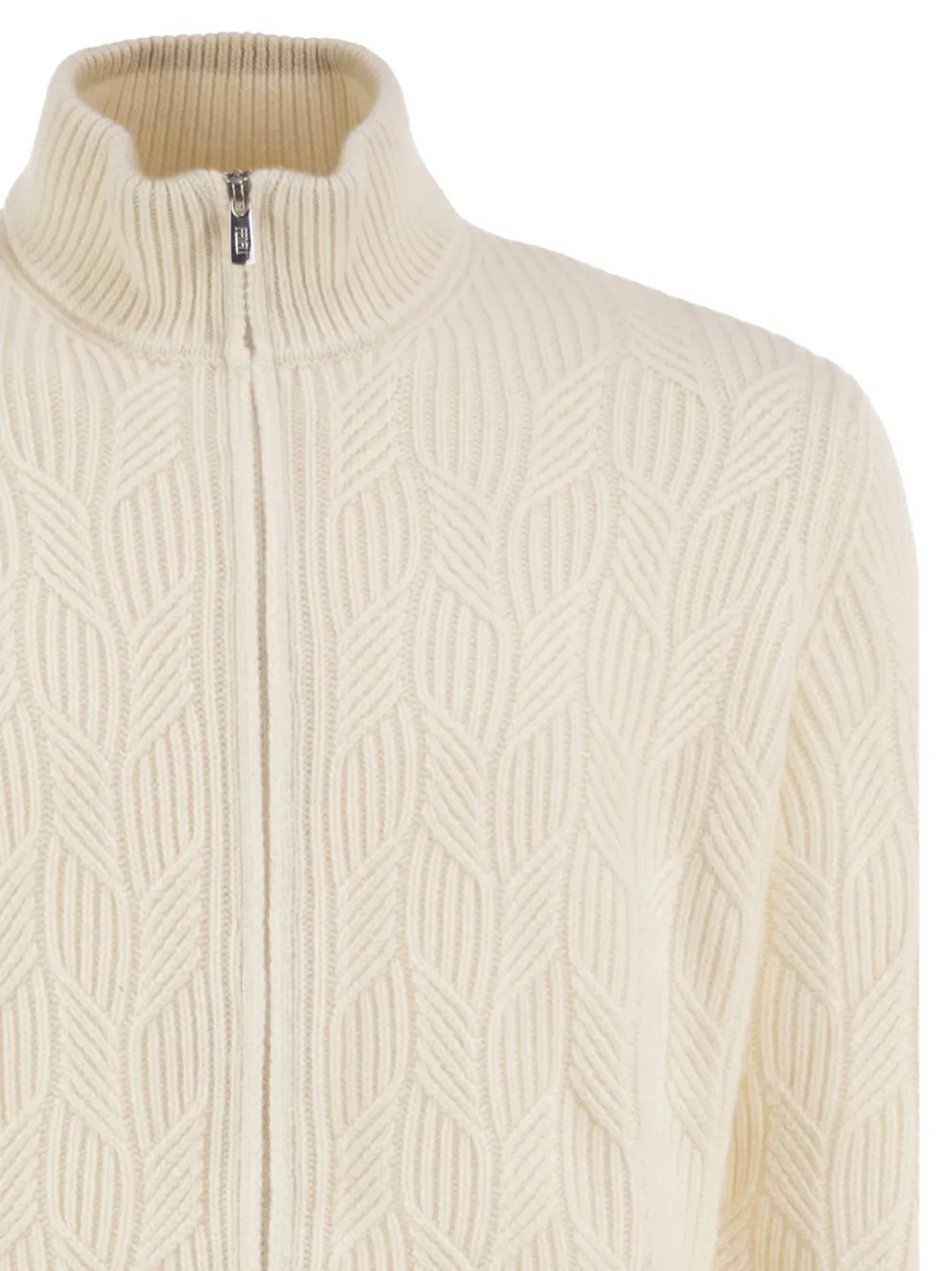 Fedeli Kabelgebreid vest Beige