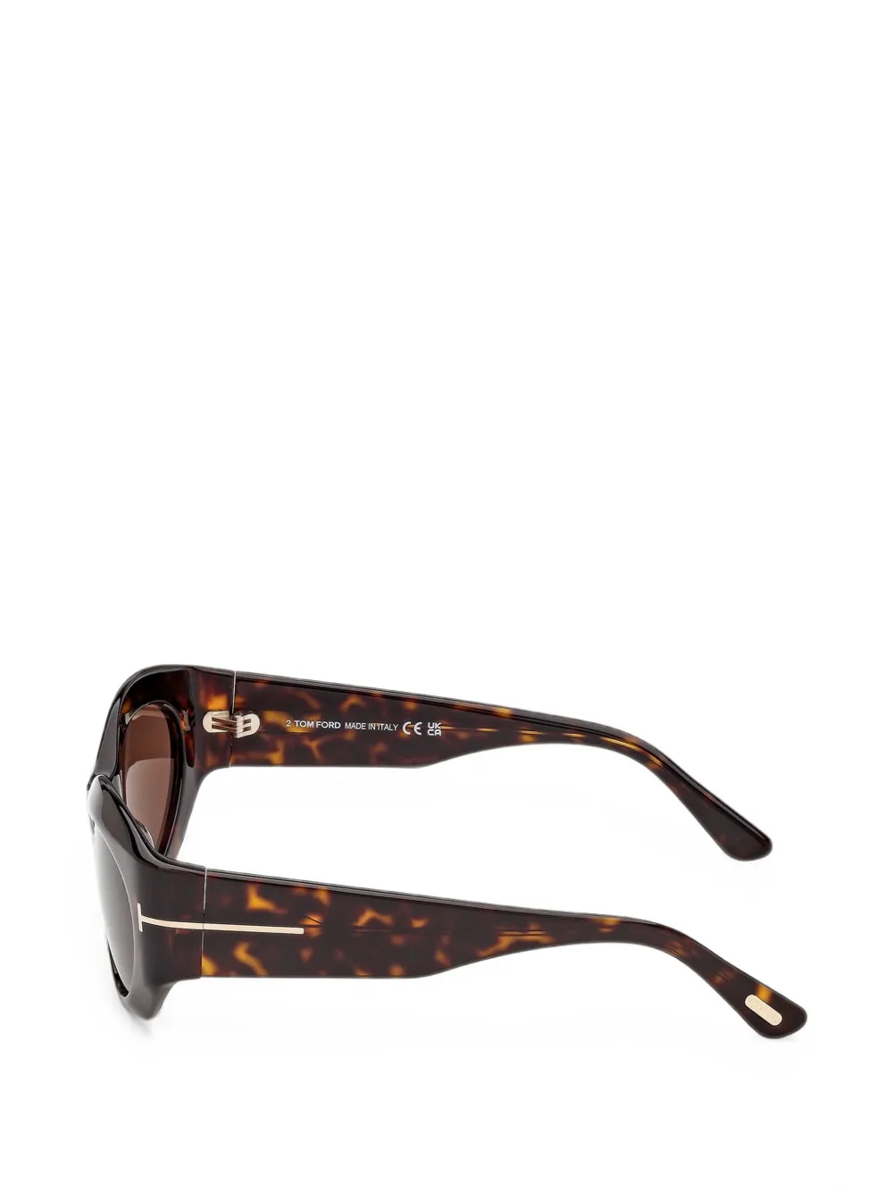 TOM FORD Eyewear Emmeline-02 zonnebril met schildpadschild-design Bruin
