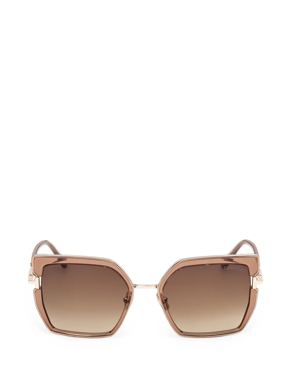TOM FORD Eyewear Occhiali da sole Quinn-02 geometrici - Marrone