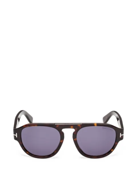 TOM FORD Eyewear lunettes de soleil Pablo-02 à effet écaille de tortue