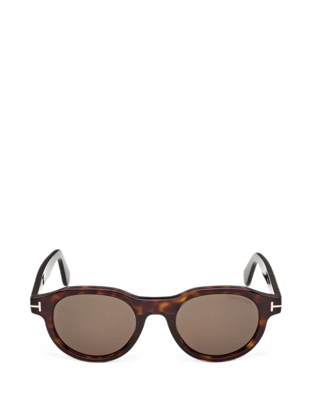 TOM FORD Eyewear Occhiali da sole Nils-02 con montatura rotonda - Marrone