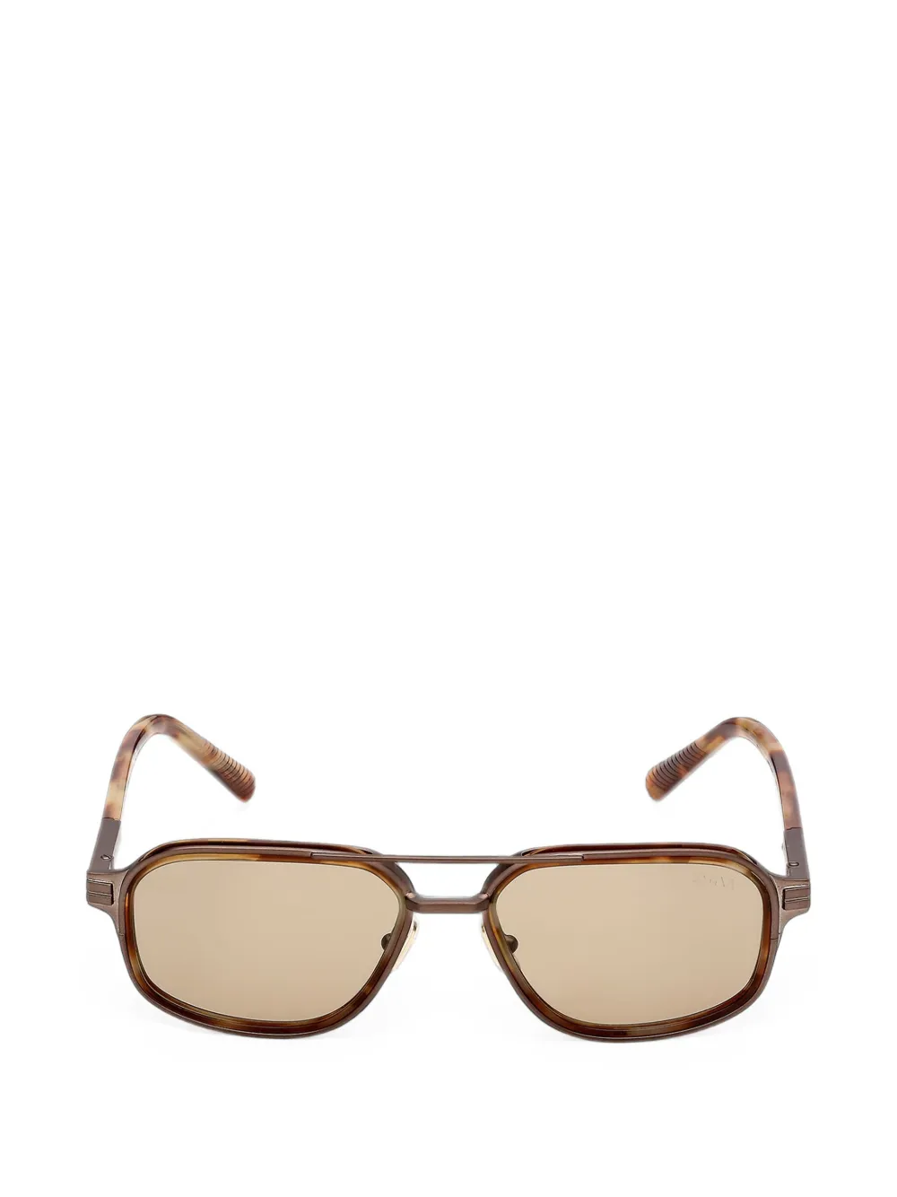 Zegna Occhiali da sole Orizzonte I in acetato e metallo - Marrone
