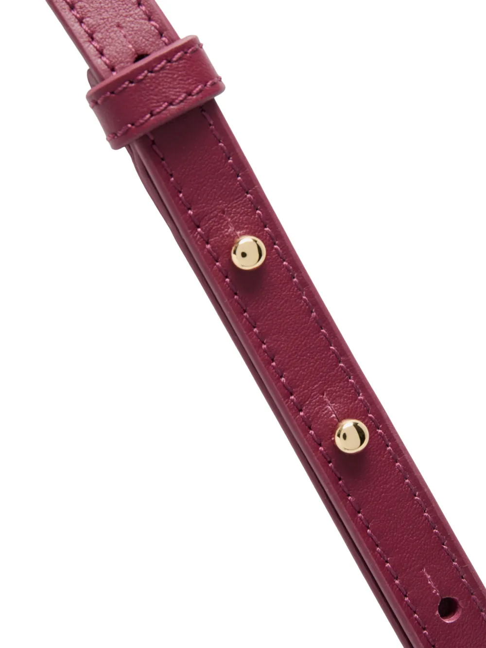 Lancel Mistral Rollable leather shoulder strap Paars