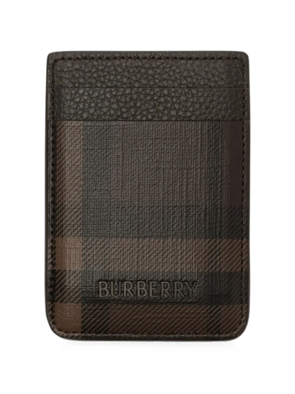 Burberry City Check magnetische pasjeshouder Bruin