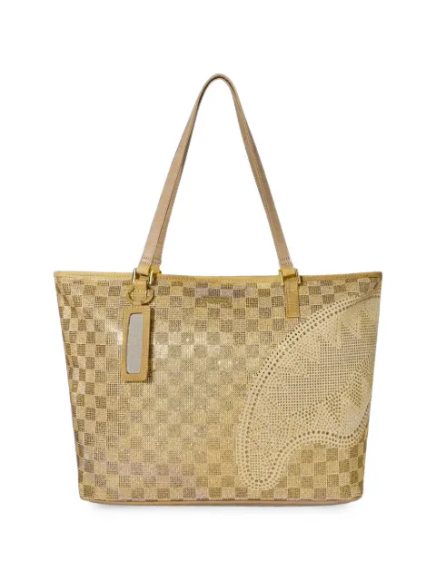 Sprayground Trinity 24K rhinestone-embellished checkered tote bag
