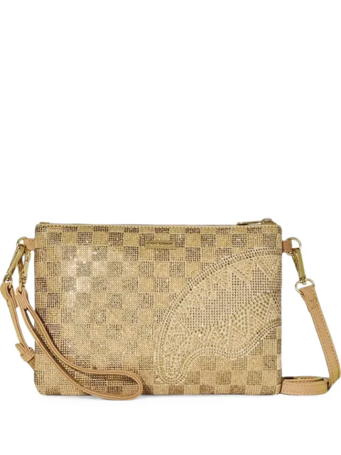 Sprayground Trinity 24K rhinestone-embellished clutch bag