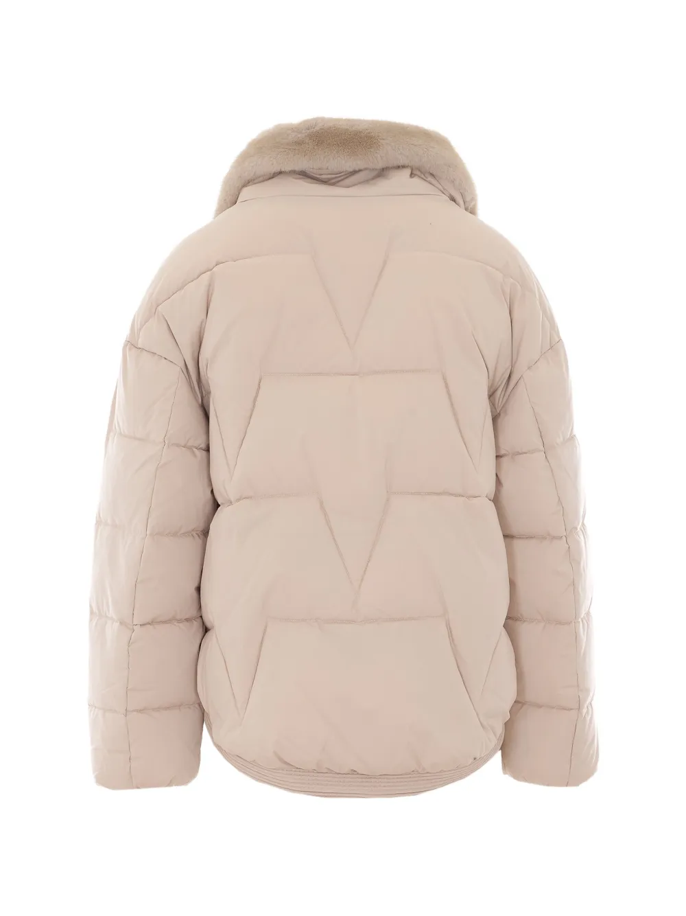 VEGANCODE faux-fur trim padded jacket - Toni neutri