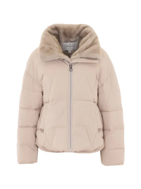 VEGANCODE faux-fur trim padded jacket