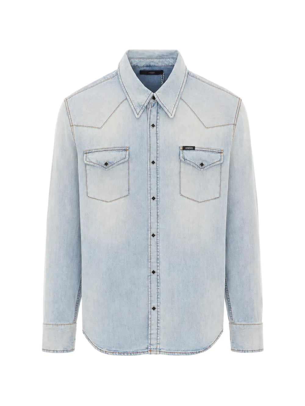 AMIRI Western denim long sleeve shirt - Bleu