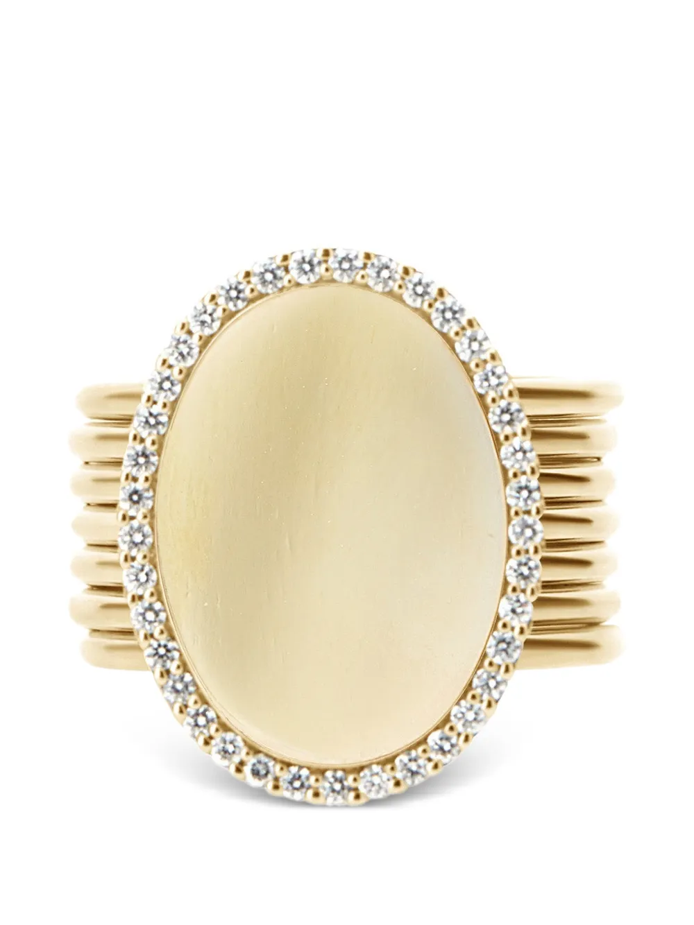NANIS Boules halo diamond ring