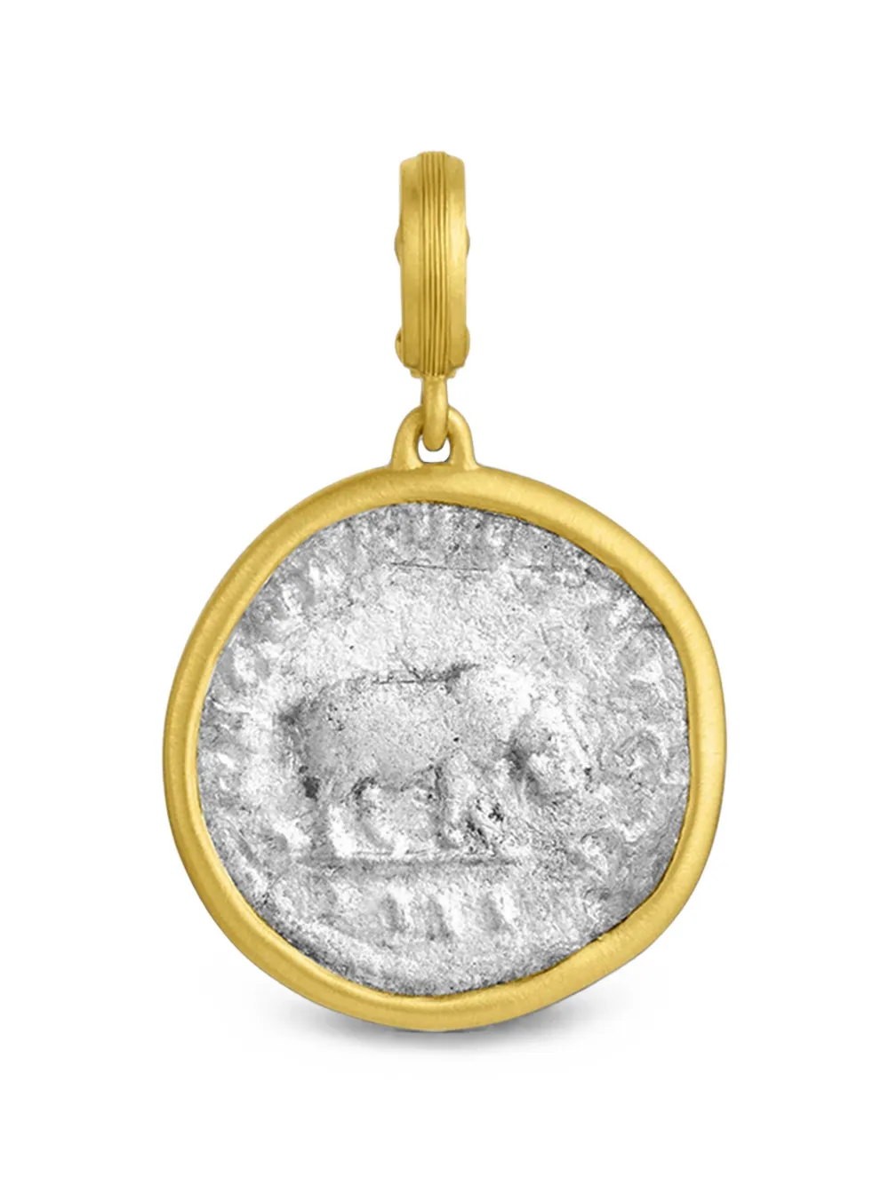 Leigh Maxwell Hippo Ancient silver coin pendant