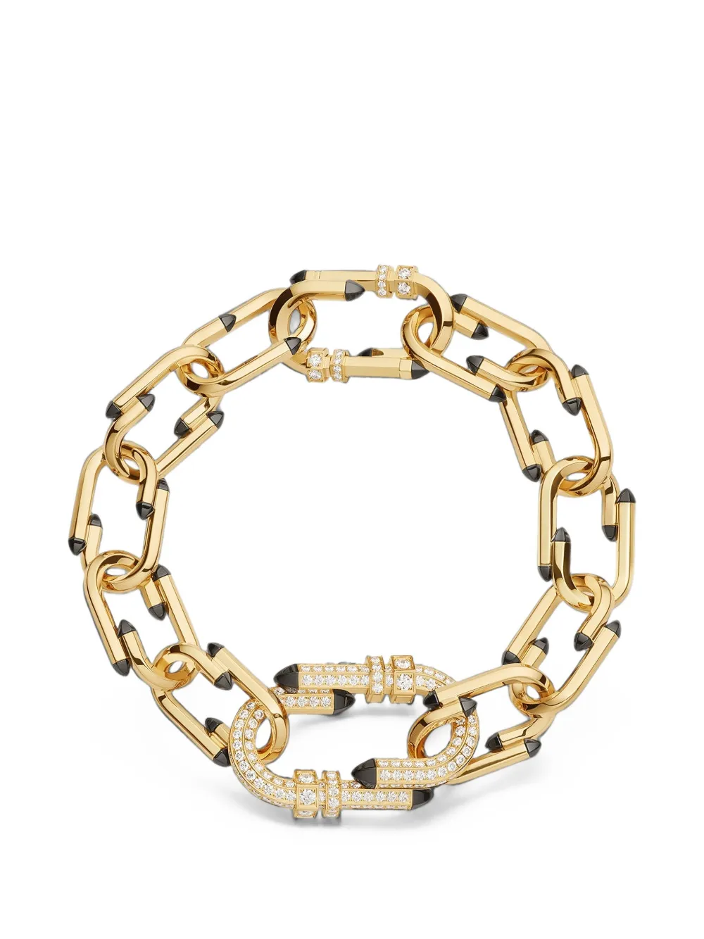 Nouvel Heritage Bracciale Try Me con diamanti e smalto - Oro