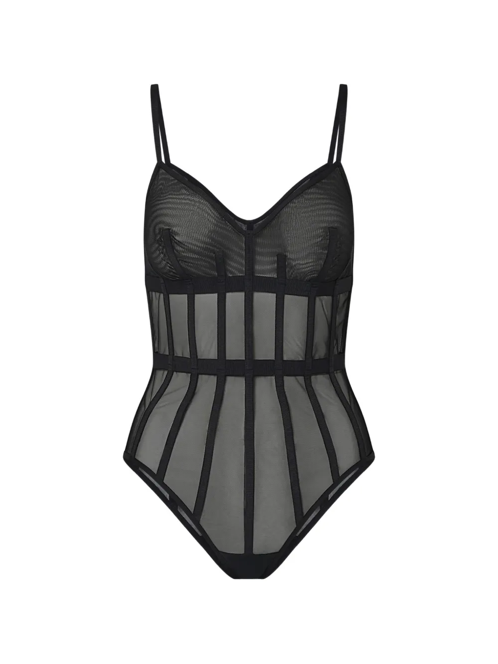 LIU JO tulle structured bodysuit