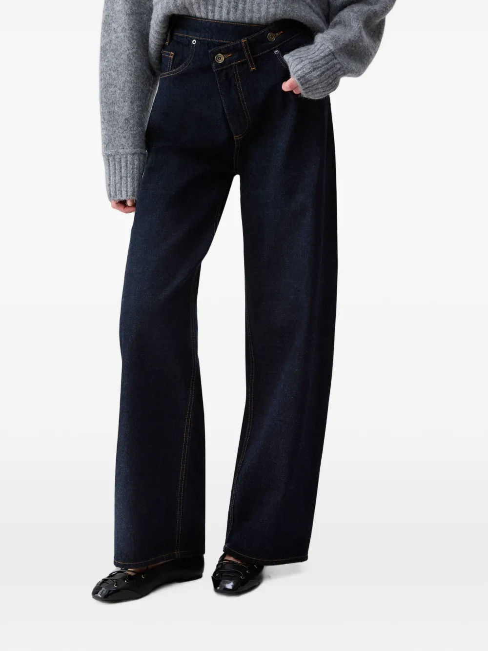 LIU JO straight jeans with asymmetric waistband