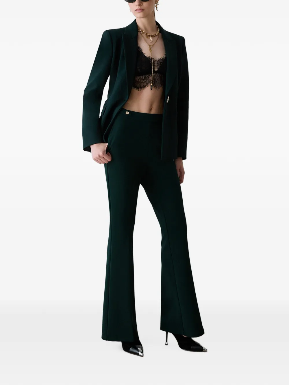 LIU JO Elegante flared broek Groen