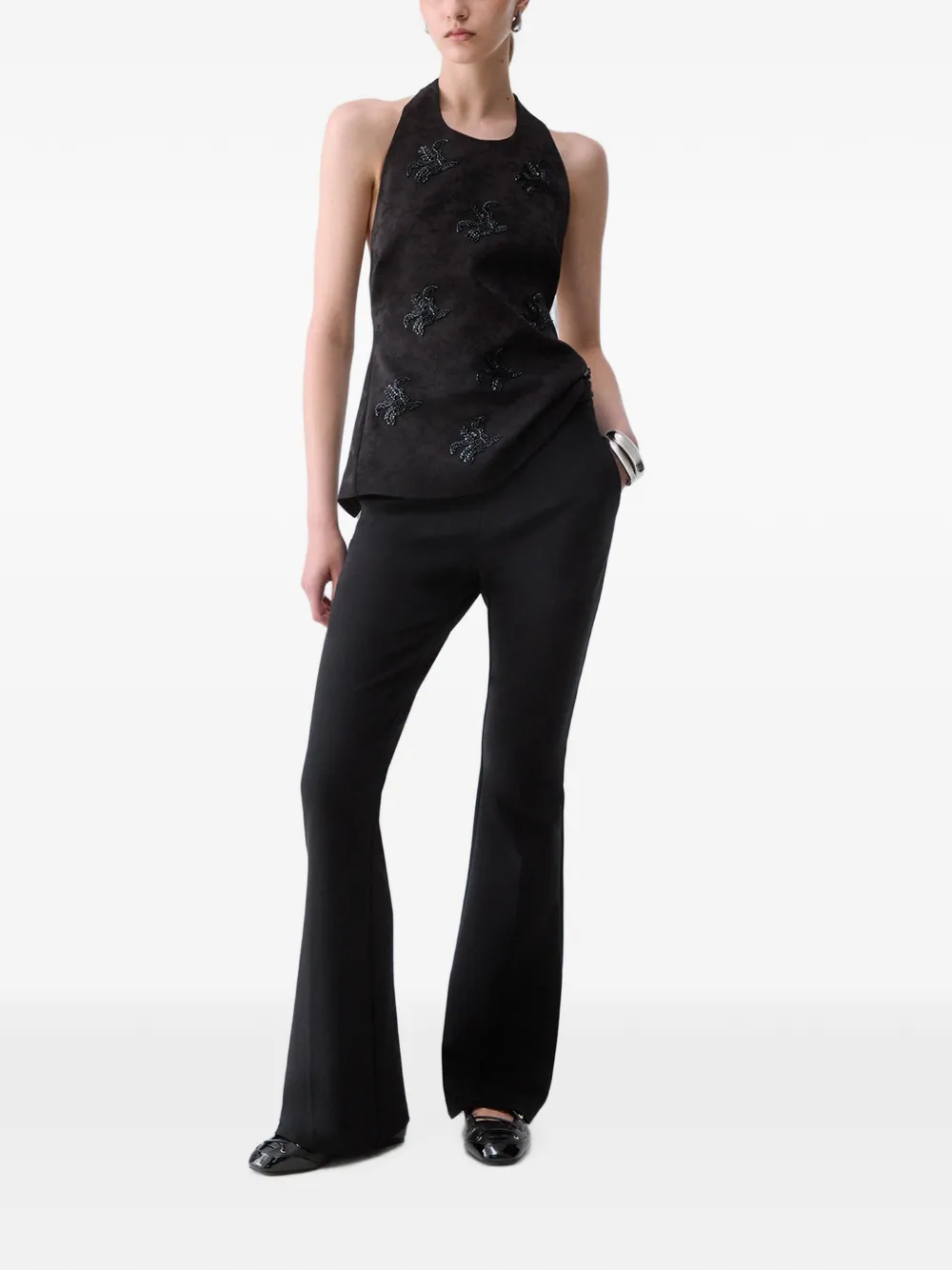LIU JO Elegante flared broek Zwart