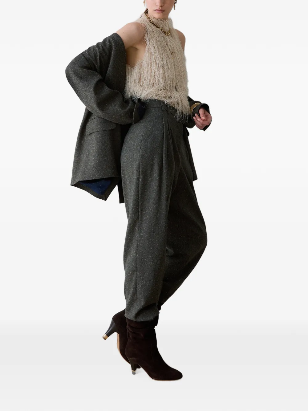 LIU JO Tweed broek Groen
