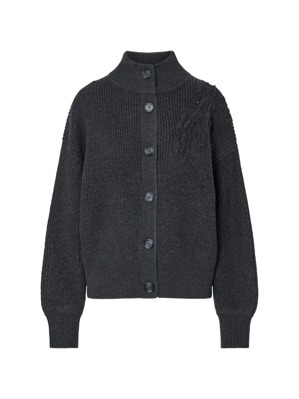 LIU JO wool cardigan with embroidery Grijs