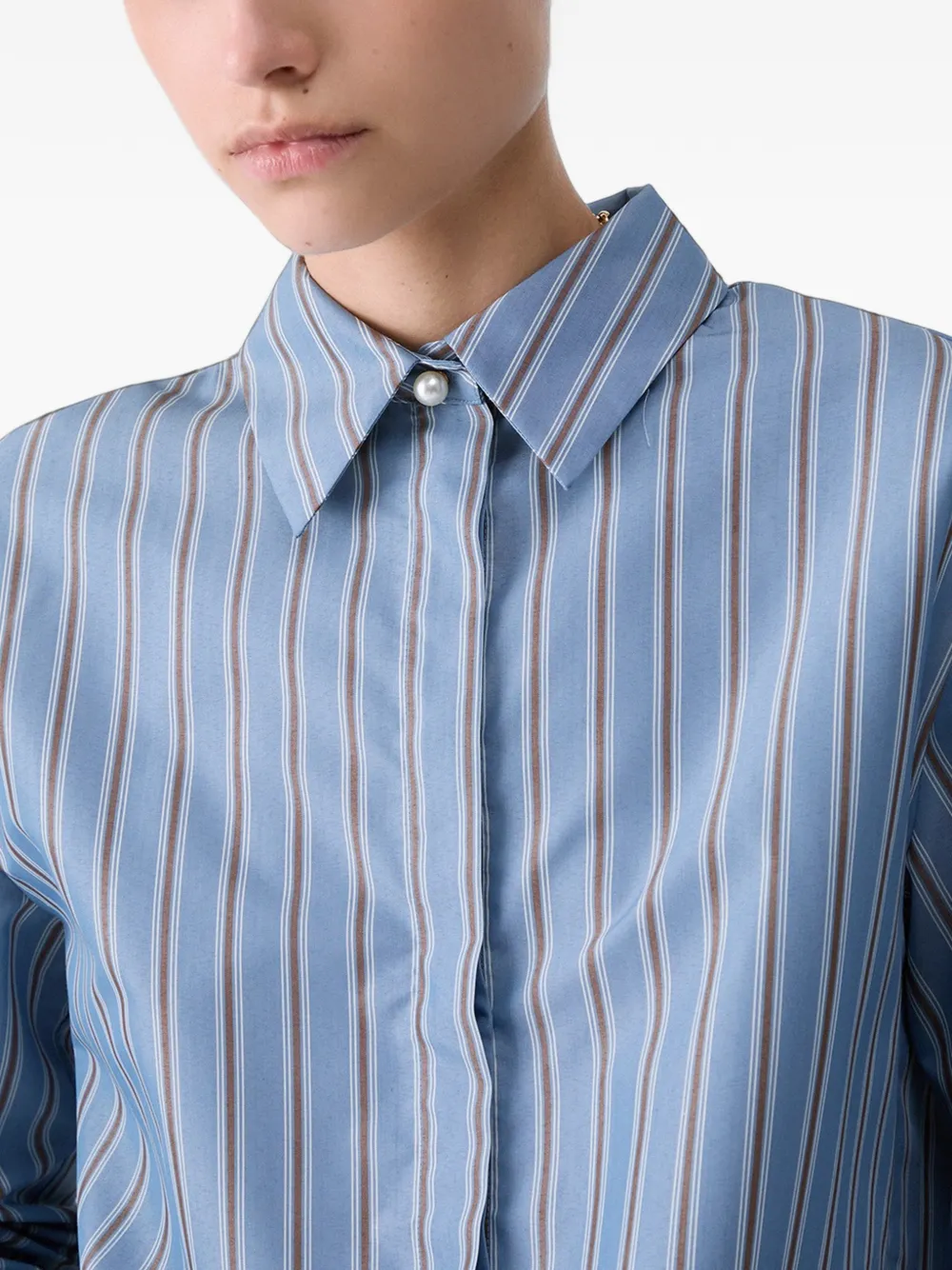 LIU JO Blouse met kanten inzetstuk Blauw