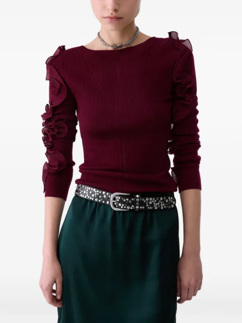 LIU JO wool sweater with ruffles