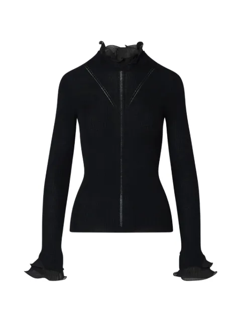 LIU JO wool turtleneck with ruffles
