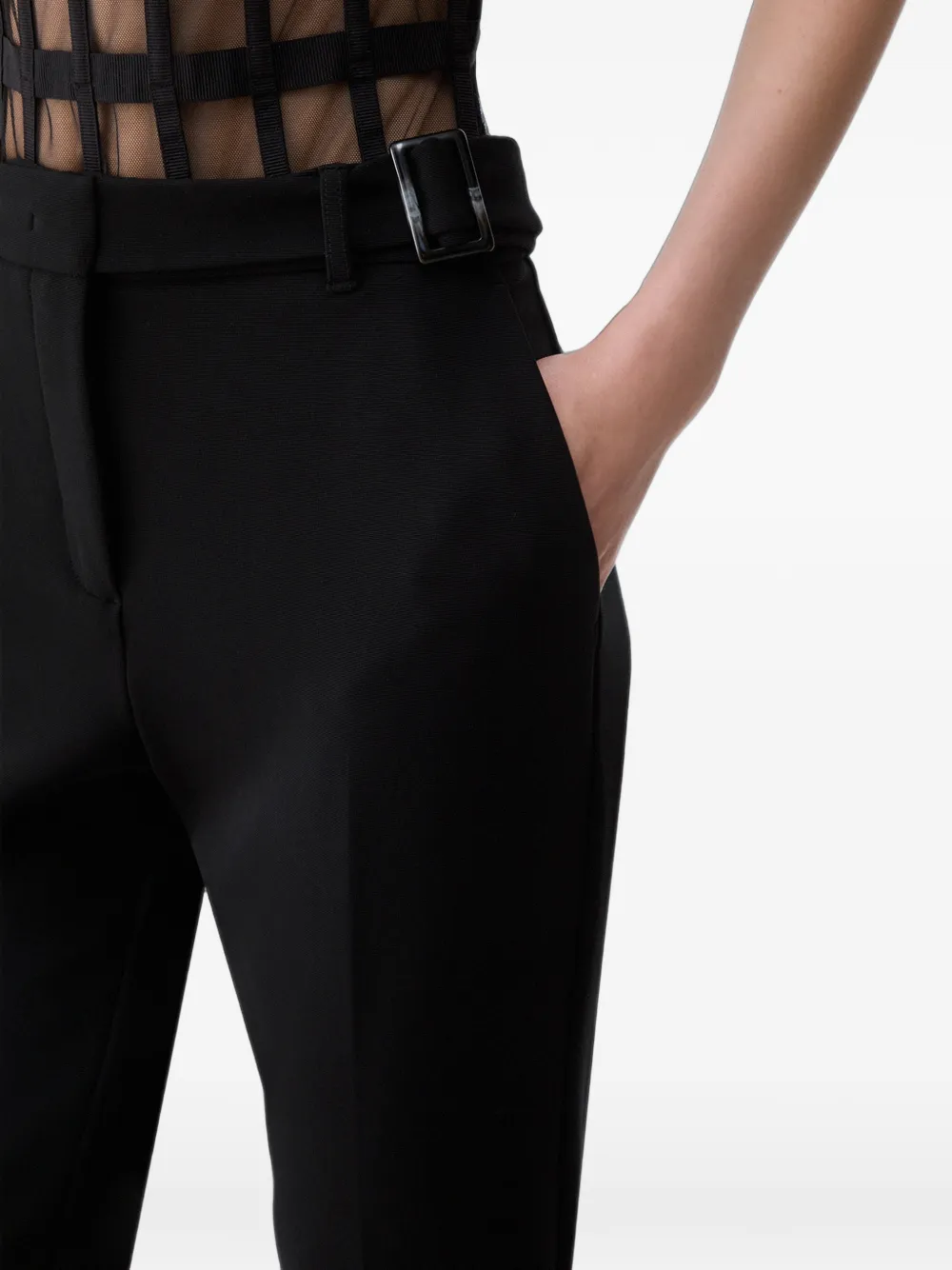LIU JO Cropped broek met sjerp Zwart