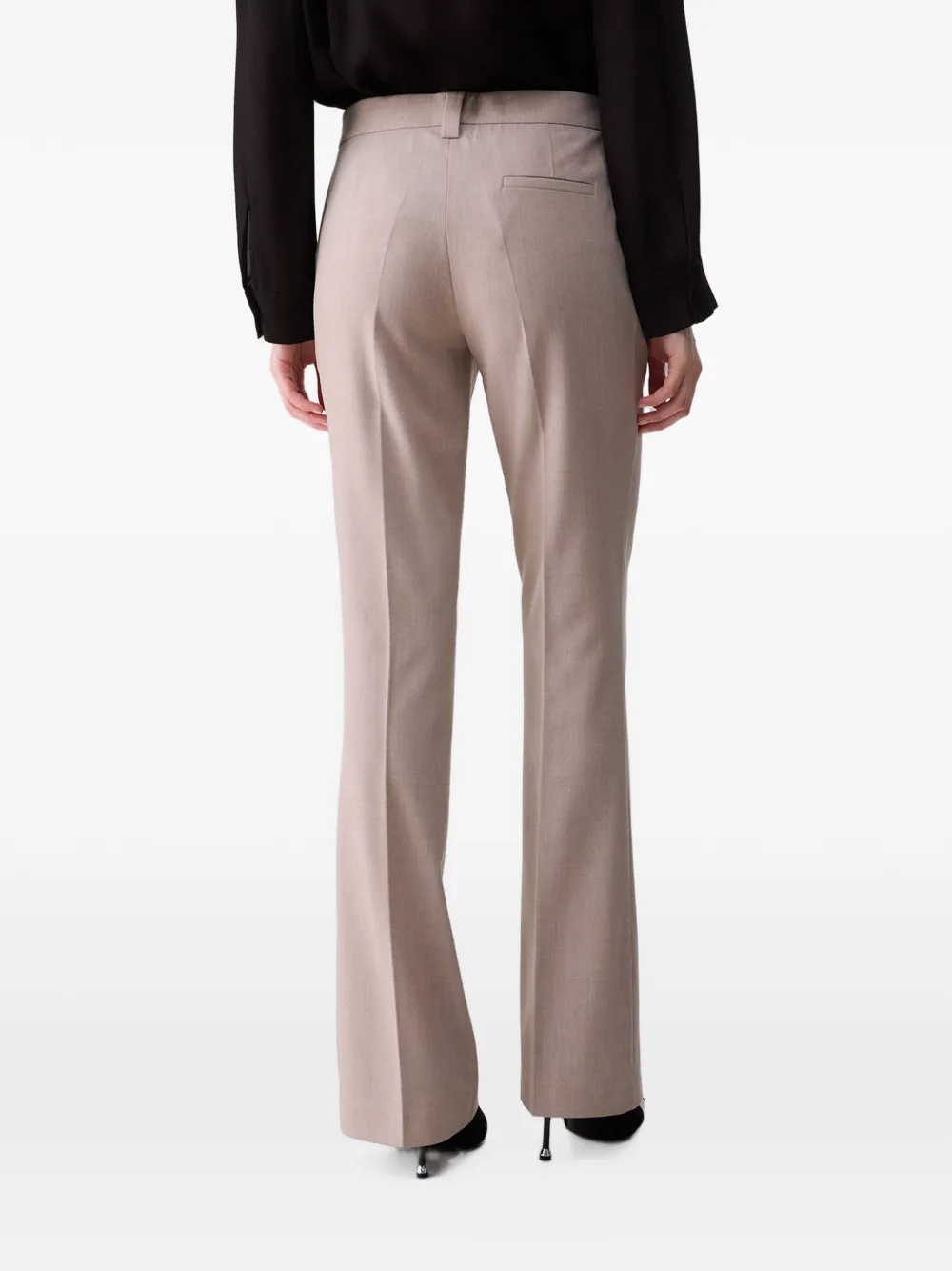 LIU JO Flared broek van gemêleerde stof Beige