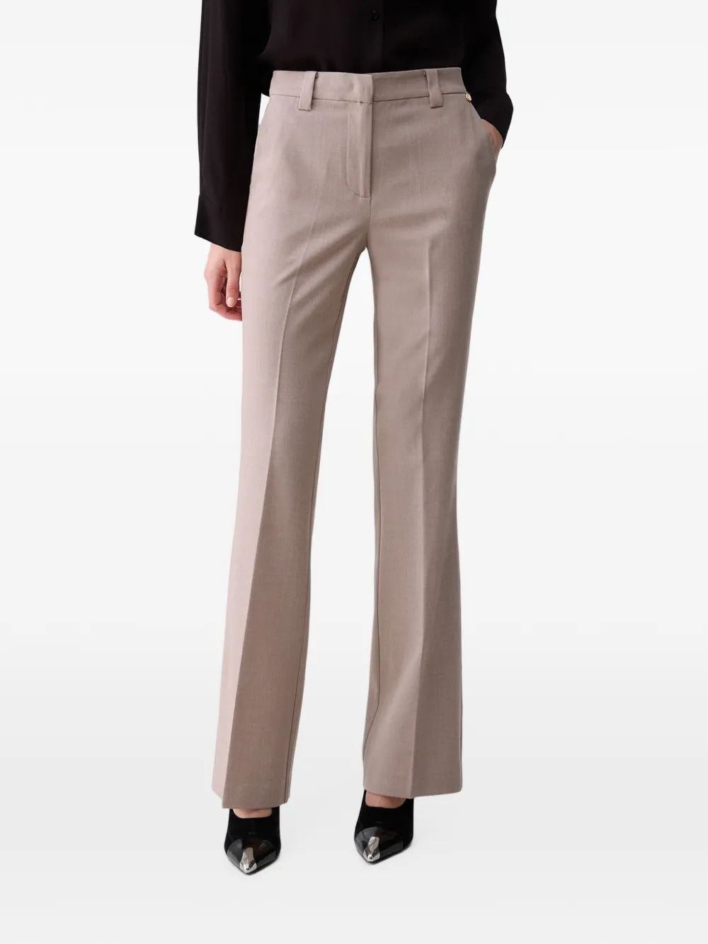 LIU JO fit & flare trousers in mélange fabric