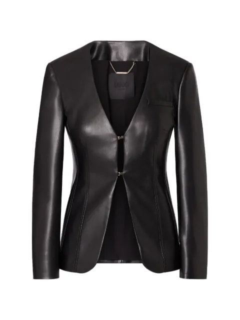 LIU JO blazer slim de tela revestida