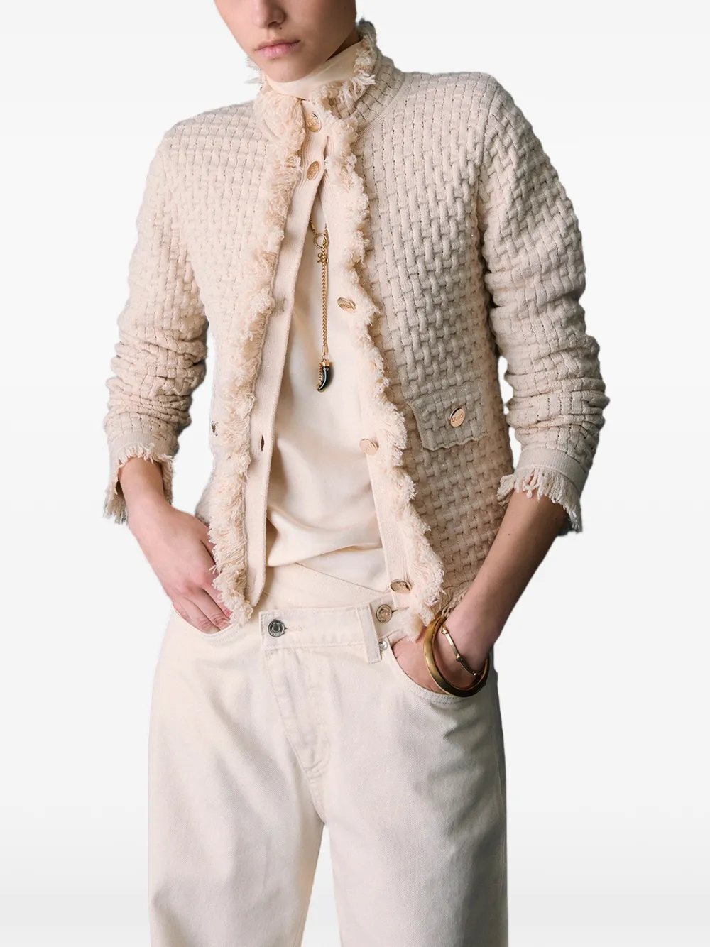 LIU JO Jack met gerafelde details Beige