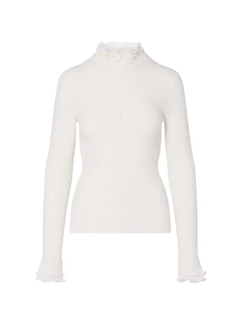 LIU JO wool turtleneck with ruffles