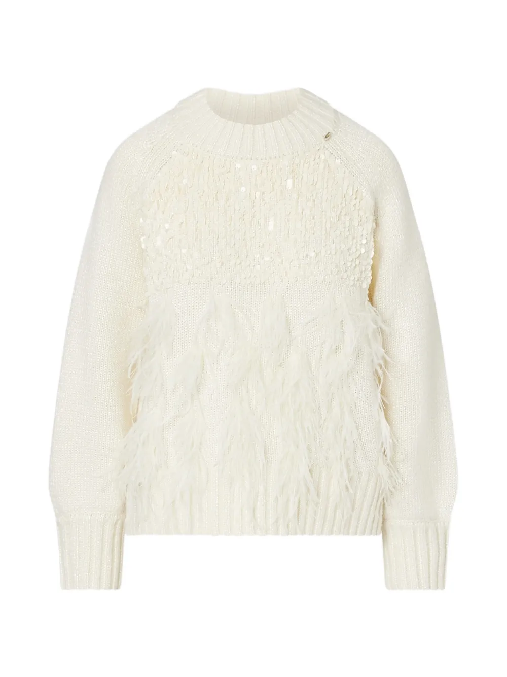 LIU JO sweater with feathers and sequins