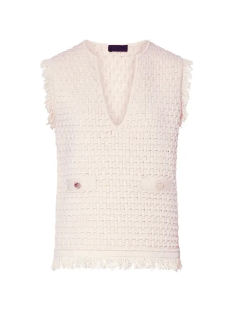LIU JO fringed-detail waistcoat