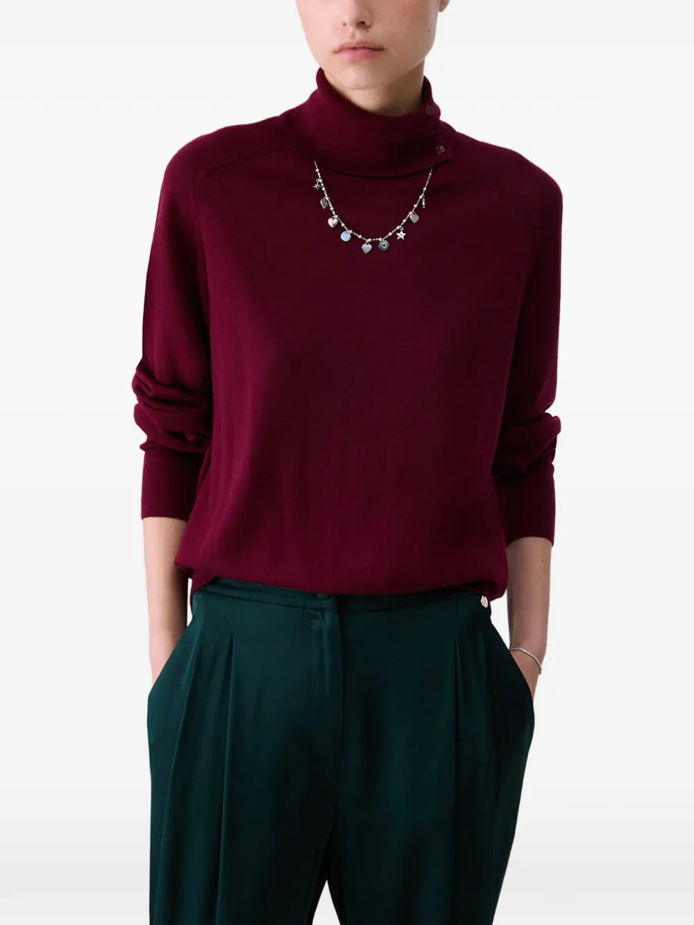 LIU JO wool turtleneck with bracelet