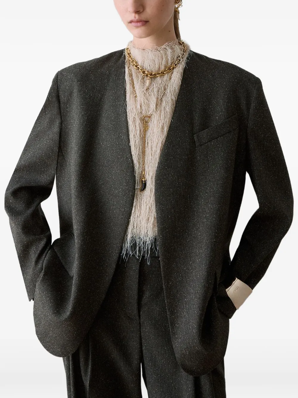 LIU JO tweed jacket with belt