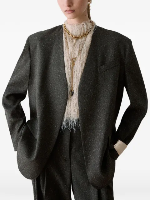 LIU JO chamarra de tweed con cinturón
