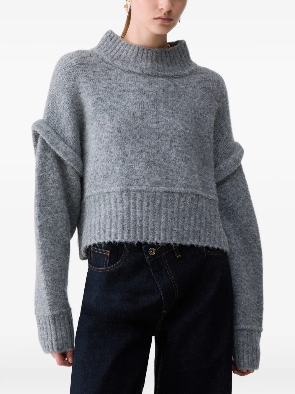 LIU JO wool and alpaca sweater Grijs