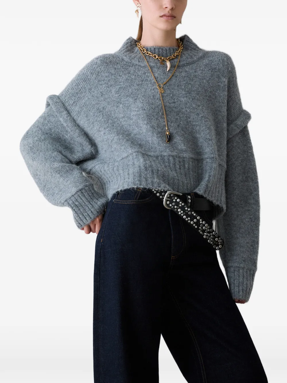 LIU JO wool and alpaca sweater Grijs