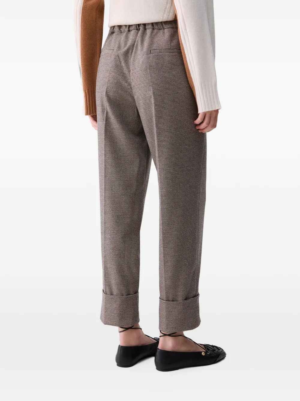 LIU JO houndstooth trousers Bruin
