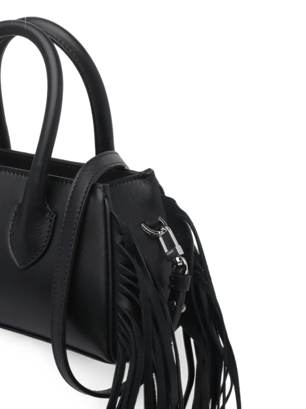 AMIRI fringe-detail leather tote bag Zwart