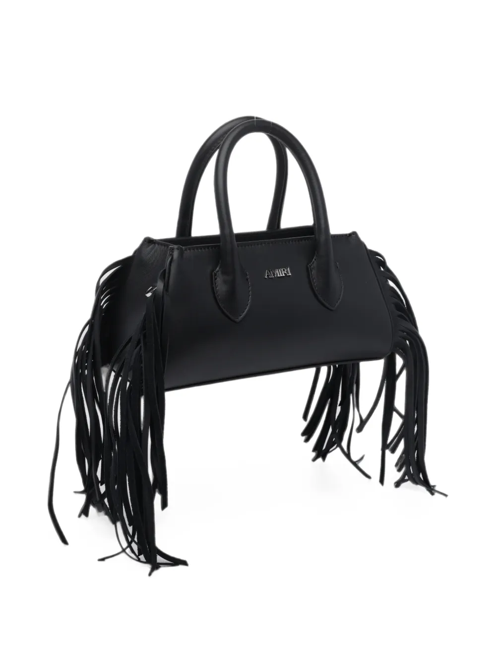 AMIRI fringe-detail leather tote bag Zwart
