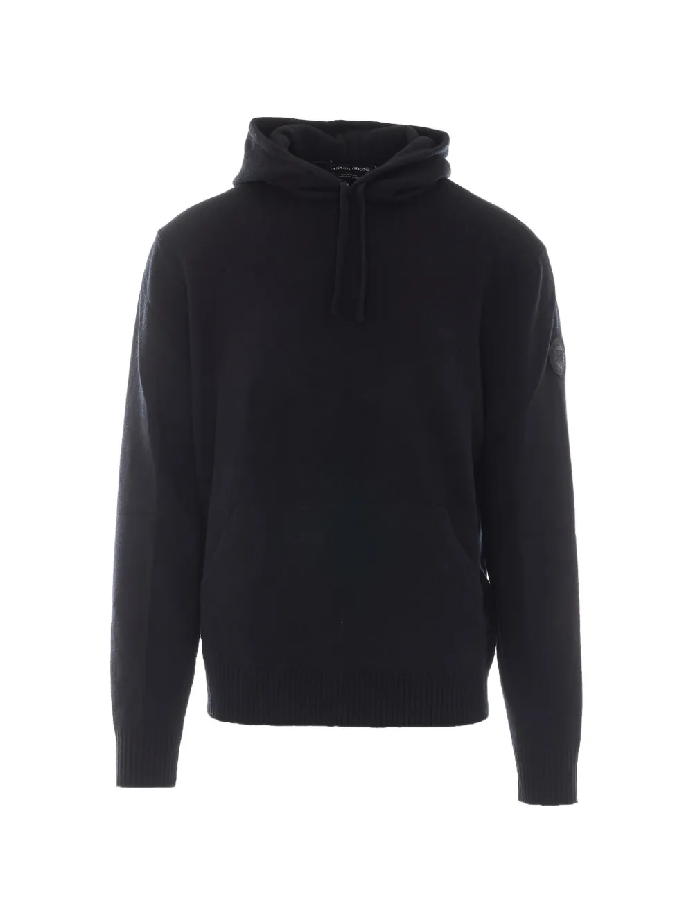 Canada Goose Zinnia logo-patch knit hoodie - Black