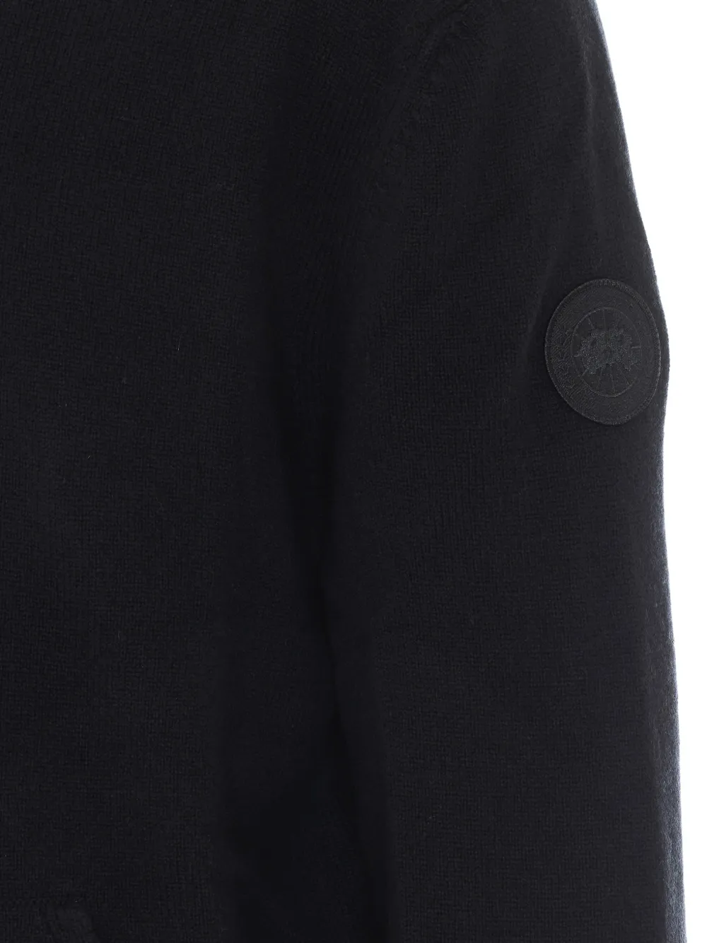 Canada Goose Zinnia logo-patch knit hoodie Zwart