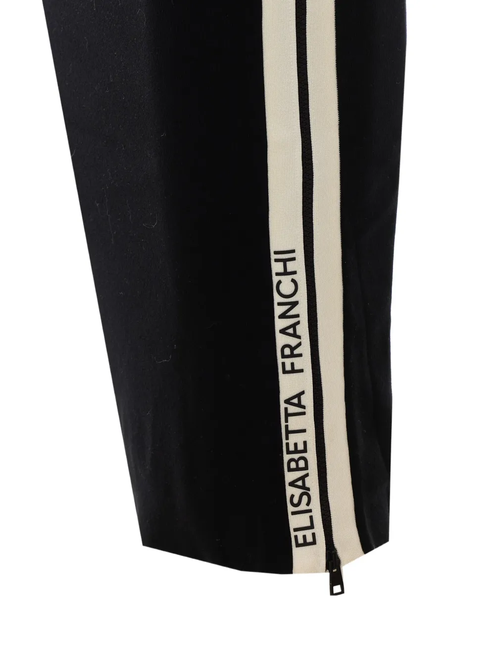Elisabetta Franchi logo-patch sleeveless dress Zwart