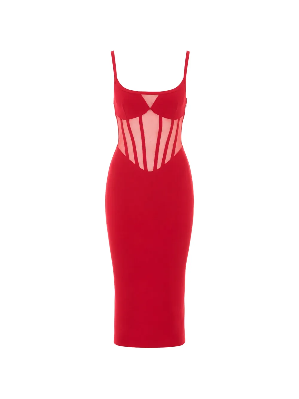 Elisabetta Franchi knit bustier dress Rood